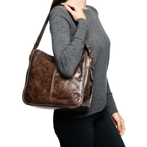 Frye Handbags - FRYE LARGE MEL LEATHER HOBO